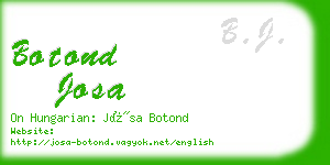 botond josa business card